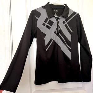 Women’s’ Adidas ClimaCool long sleeve quarter-zip polo top